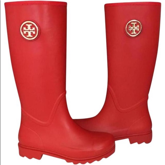 tory burch rain boots size 8